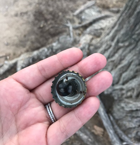 Geocache underside